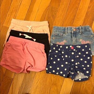 Kids Assorted Shorts Set - Pink, Black, Blue